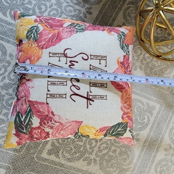 Fall Sweet Fall Mini Accent Pillow leaves heart - Picture 8 of 11